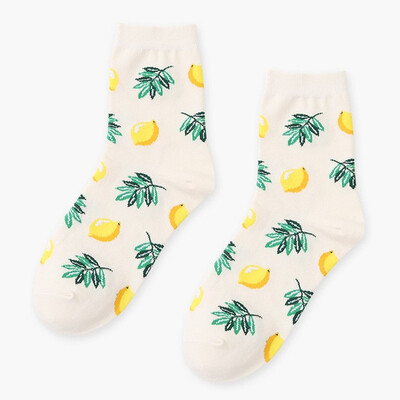 

Korea Cartoon Childlike Fox Flamingo Funny Jacquard Fashion Ins Spring Autumn Sneaker Socks 10 Colors Avocado Casuals
