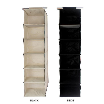 

Hanging Closet Organizers 6-Shelf Fabric Closet Hanging Type Multi-Layer Storage Box
