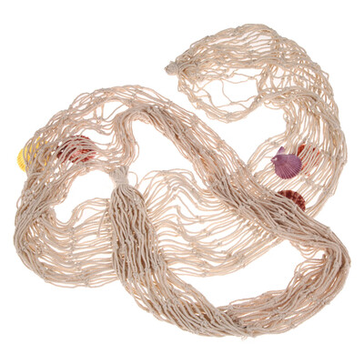 

Decorative Nautical Fishing Net Seaside Wall Beach Party Sea Shell Decor