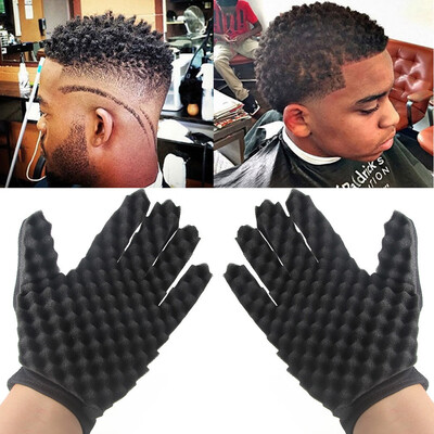 

〖Follure〗2PC Fashion Curls Coil Magic Tool Wave Barber Hair Brush Sponge Gloves