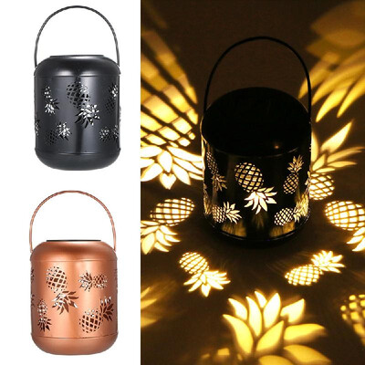 

Outdoor Lighting Solar Powered LEDs Lawn Light Hollowed-out Pineapple Design Hanging Landscape Decoration Lamp for Patio Garden Co