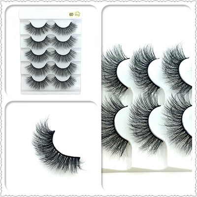 

Gobestart Luxury Makeup 5Pair 3D False Lashes Fluffy Strip Eyelashes Long Natural Party