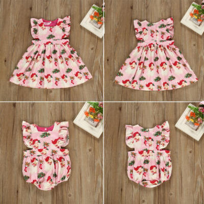 

Christmas Toddler Kid Baby Girl Xmas Festival Flared Party Santa Swing Dress