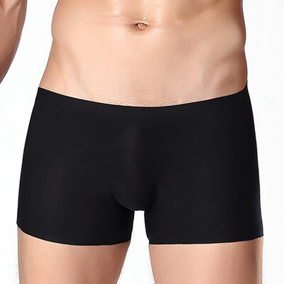 

Mens Seamless Thin Solid Pouch Underwear Sexy Boxer Briefs Knickers Lingerie