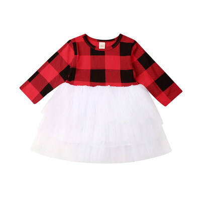 

Kids Baby Girls Christmas Dress Toddler Infant Xmas Party Lace Tulle Tutu Dress