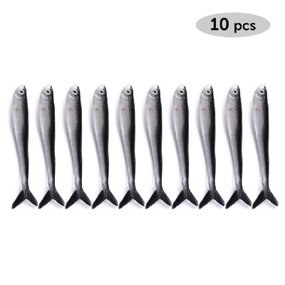 

10 PCS Soft Fishing Bait 8cm2g Fishing Bait Freshwater Saltwater Wacky Bait Crucian Carp Pike Zander Fishing Lure