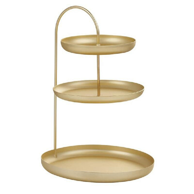 

Large Iron Jewelry Tray Tri Layer Storage Necklace Holder Jewelry Organizer Bracelet Display Stand Ring Tray Jewelry Dish Dessert