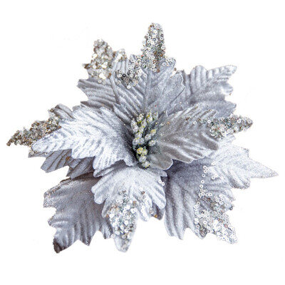 

Home Decoration 25cm Handmade Sequined Velvet Artificial Dried Flower Christmas Home Party Decoration