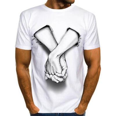 

3D Print T-shirt Casual Short Sleeve Top For Men