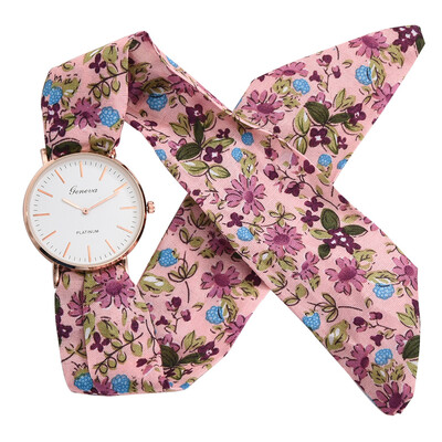 

Fresh summer cloth watch casual simple quartz watch