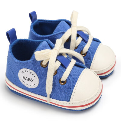 

Baby Shoes Winter 2017 Infant Tollder Canvas Crib Shoes Lace-up Baby Boys Girls Sneaker Prewalker 0-18M