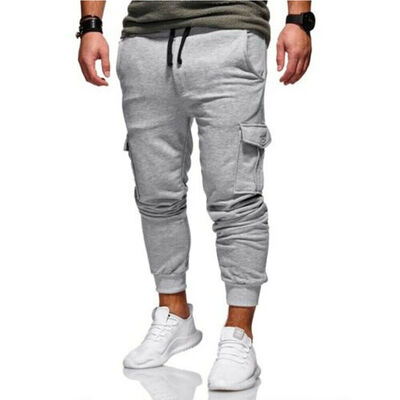 

Mens Gym Casual Sport Trousers Tracksuit Bottoms Skinny Joggers Sweat Pants