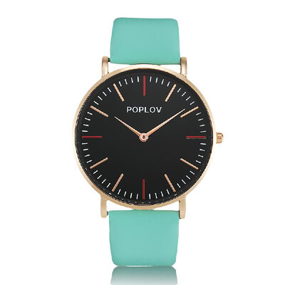 

Quartz Watch Women PU Leather Strap Wrist Watch Casual Female Clock
