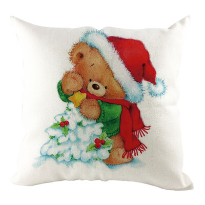 

Siaonvr Christmas Pillow Cover Pillowcases Decorative Sofa Cushion Cover Home Decoration