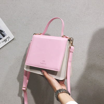 

Simple letter temperament handbag female 2019 new casual wild Messenger bag fashion retro contrast color shoulder bag