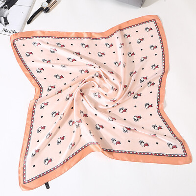 

Fashion Square Silk Satin Scarf Mountain Stripe Professional Small Square Towel Gifts Korean version of the wild FJ063