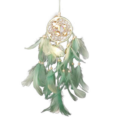 

2 Hoops Handmade Feather Dream Catcher Net Home Wall Hanging Decoration