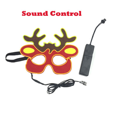 

Toponeto Christmas LED Mask Glowing Cold Light Mask Reindeer Cosplay Party Decoration