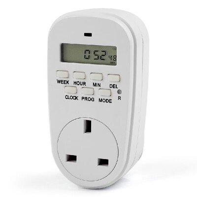 

7 Day Heavy Duty Digital Programmable Timer for Indoor Electrical Switch Energy Saving Smart Power Socket UK Plug