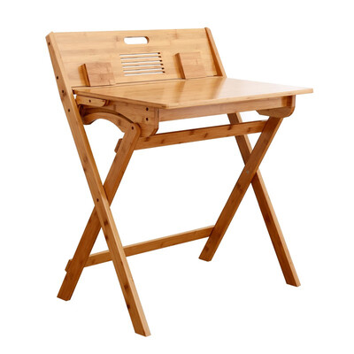 

Little bamboo craft student folding study table 4218