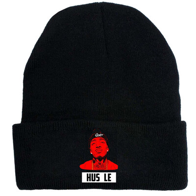 

redCherry Singer Nipsey Hussle Embroidery Skull Beanie Hat Hip Hop Knitted Warm Winter Hat