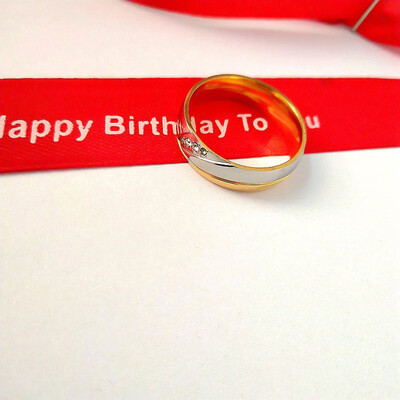 

Romantic Diamond Wedding Rings For Lover Gold Color Stainless Steel Couple Rings For Engagement Party Jewelry
