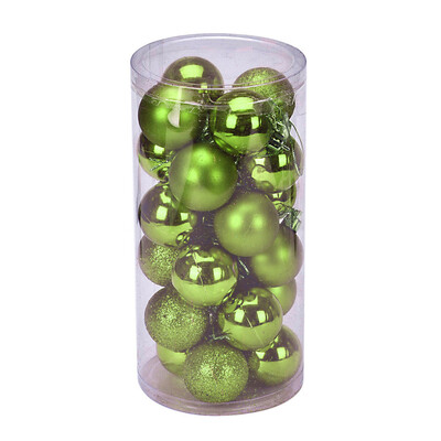 

Tailored Christmas 4 cm 24PC Plastic Christmas Tree Decoration Ball BU