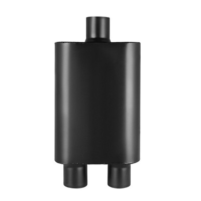 

Chambered 25" Center Inlet Dual Outlet Performance Race Muffler Exhaust Black