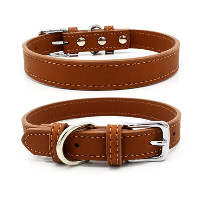 

Cat Puppy Collar Neck Strap PU Leather Dogs Adjustable Buckle Dog Collars Puppy Necklace For Small Dogs Pet Accessories