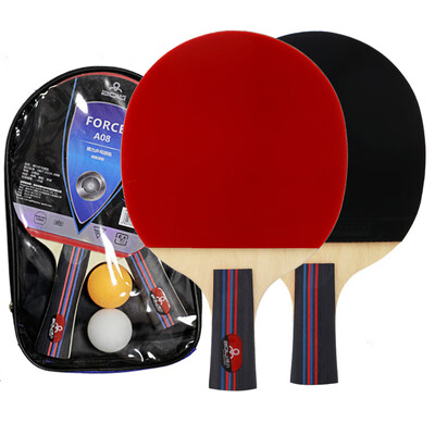 

A Pair Professional Table Tennis Ping Pong Racket Paddle Bat 2pcs Balls Set