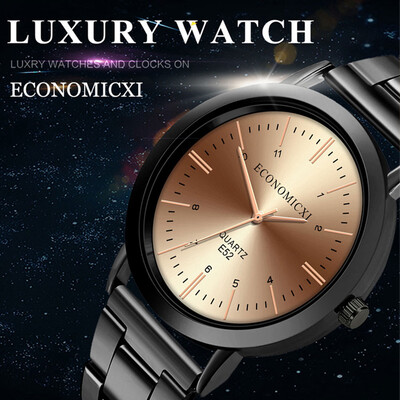 

Gobestart Luxury Mens Quartz Sport Stainless Steel Dial Band Wrist Watch