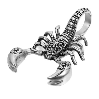 

Fashion Men Retro New Model Necklace Exaggerated The Scorpion King Accessories Short Silver Plated Clavicle Chain