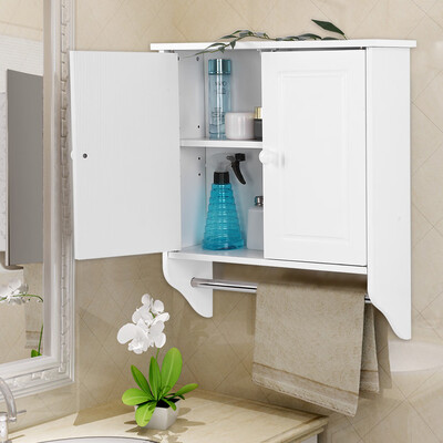 

Wall Mount Wooden Organizer Towels Clothes Storage Cabinet Bathroom Kitchen Laundry Clothes Organizer Towels Storage