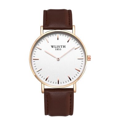 

Mens IPS plating watch thin student mens watch waterproof quartz watch