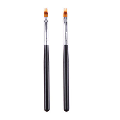 

2Pcs Nail Art Gel Pen Brush Drawing Painting Wood Handle Manicure Tool