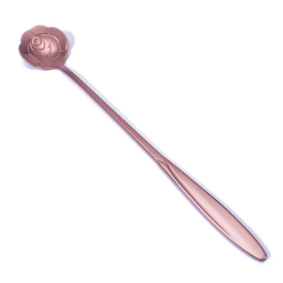 

Gold-Plated Cutlery Long Handle Flower Spoon Stainless Steel Flower Spoon Coffee Spoon