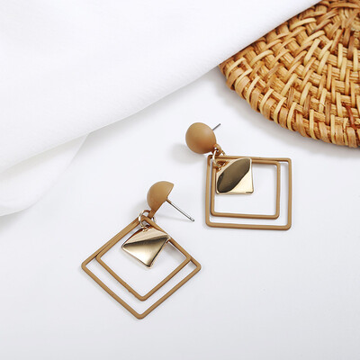 

Geometric Square Drop Earrings for Women Fashion Jewelry boucle doreille femme pendientes mujer moda 2019 brincos oorbellen