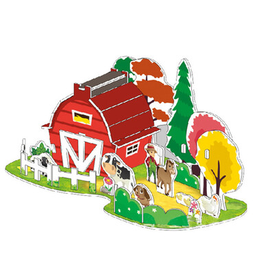 

Gotoamei Paper Board Puzzle Early Learning Construction Assemble Children Home Decoration