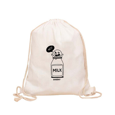 

CAR-TOBBY New Fashion Kpop BTS Top Fashion Unisex Canvas Drawstring Beam Port Backpack Shopping Bag Travel Bag