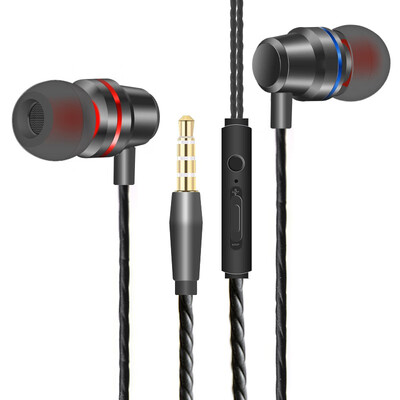 

Professional earpiece 35mm Metal Wired In-ear Music Headset Sport Portable Sub-woofer Volume Contro Earphone For HUAWEI Xiaomi