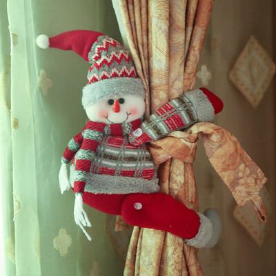 

〖Follure〗Christmas Santa Claus Doll Curtain Buckle Window Party Decor Gift Home