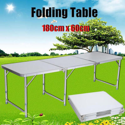 

Folding Table 6 Portable Plastic Indoor Outdoor Picnic Party Camp Tables