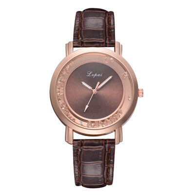 

Lvpai Women Watches Brand Hot Fashion Rhinestone Casual Ladies Luxury Quartz Clock Leather Wristwatch Relogio Feminino