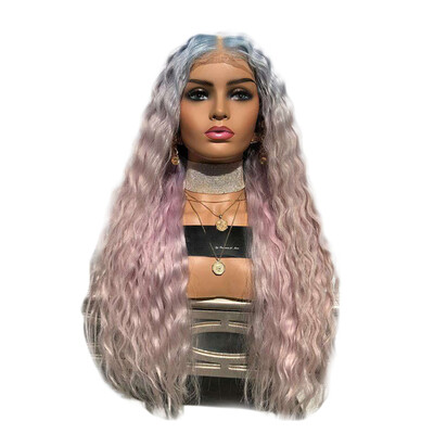 

Women Fashion Hair Wigs Gradient Long Curly Wavy Hair Party Cosplay Full Wig