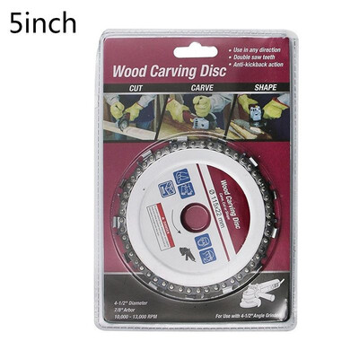 

45 Inches Wood Carving Disc Saw Blade Disc Fine Abrasive Cutting Chain Grinder Chain for 125x 22mm Angle Grinder 1PC