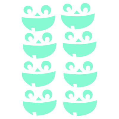 

Environmentally Friendly Wall Stickers Halloween Party Theme Smile Face Decals Glowing Decors