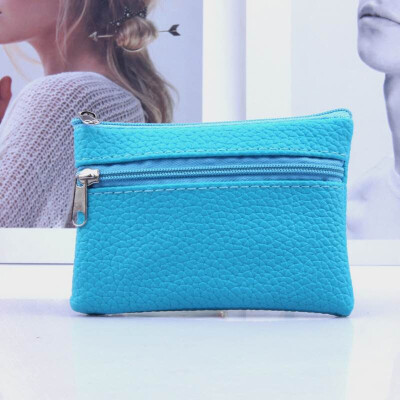 

Tailored Women Men Leather Wallet Multi Functional zipper Leather Coin Purse Card Wallet