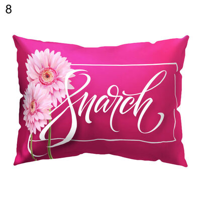 

Fashion Tulip Daisy Flower Print Pillow Case Waist Throw Cushion Cover Decor