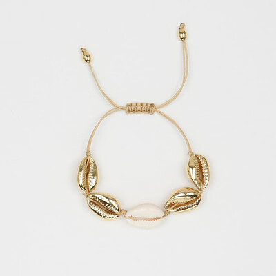 

Fashion 2019 Gold Color Cowrie Shell Choker Necklace Women Bohemia Statement Collier Punk Bead Rope Chain Necklace
