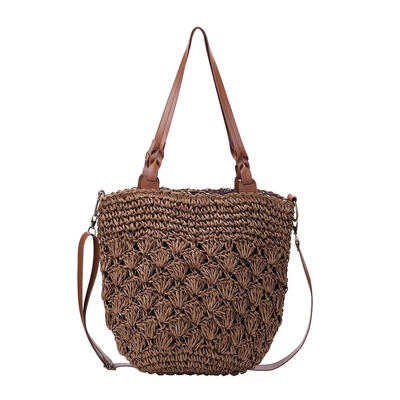 

Summer Straw Beach Bags Woven Totes Casual Women Shoulder Messenger Handbag